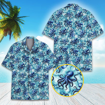 Additional front view of the matching family hawaiian shirt