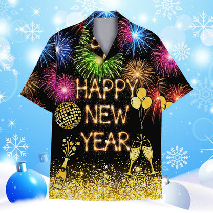 Alternative back view displaying the colorful fireworks print