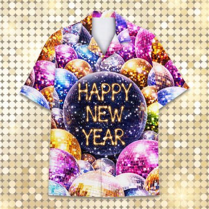Detailed front view of the multicolor new hawaiian shirt