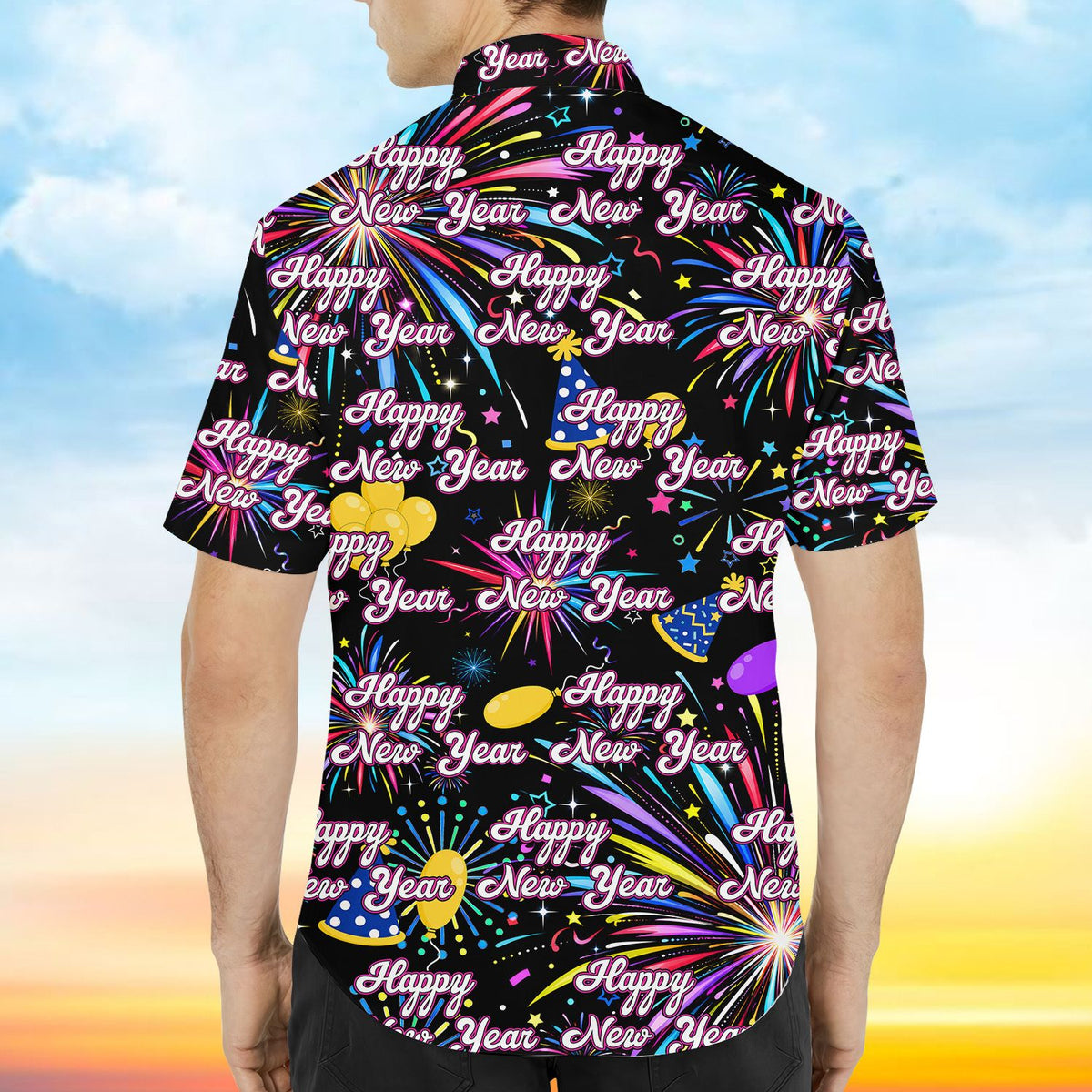 Second lifestyle image showing the festive new year apparel