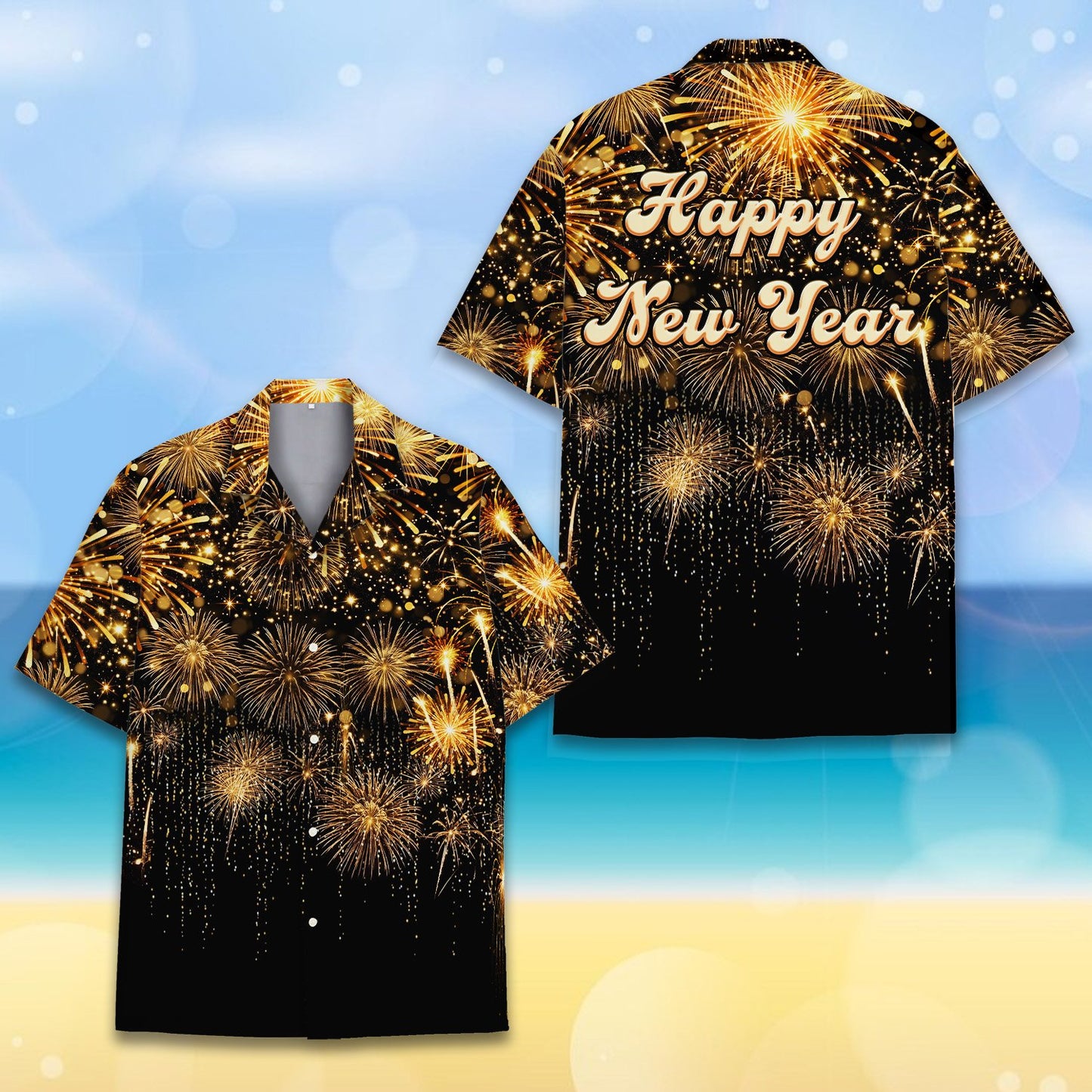Additional detailed view of the retro Happy New Year text