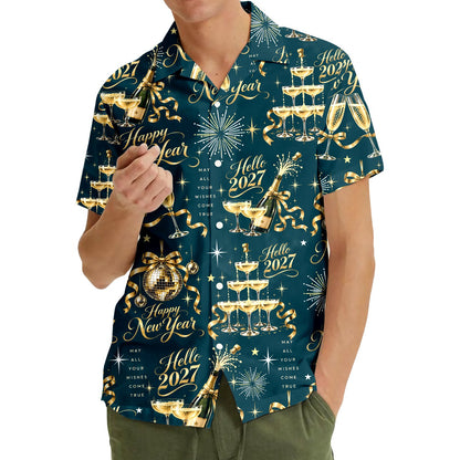 Another lifestyle shot wearing the navy new hawaiian shirt