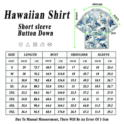 Additional view of the matching family ocean life hawaiian shirt