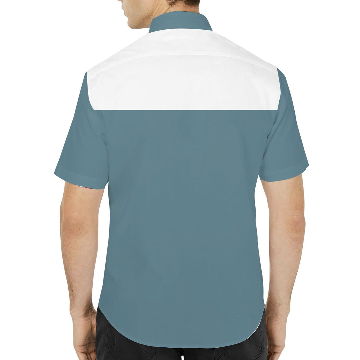 Alternate back view showing the teal lower block design