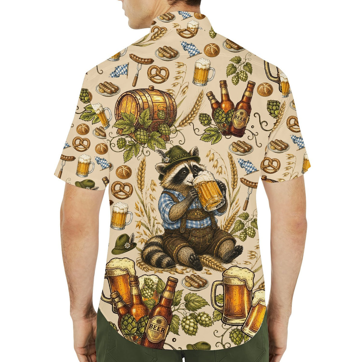 Second lifestyle view of the matching family hawaiian shirt