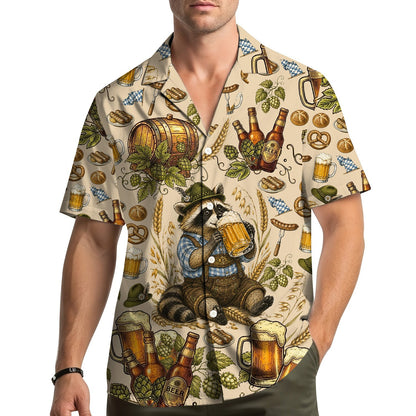 Lifestyle view of the Oktoberfest hawaiian shirt