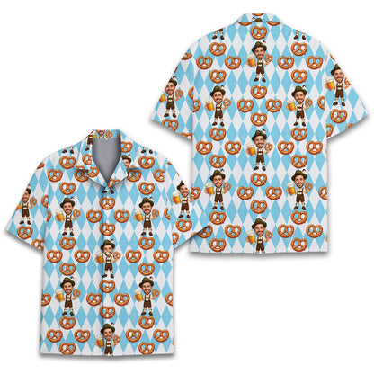 Another front angle of the custom hawaiian shirt