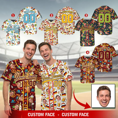 Another detailed view of the custom name and number hawaiian shirt