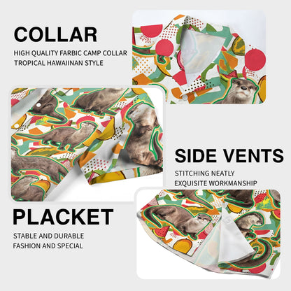 Fifth lifestyle image of the tropical hawaiian shirt in a casual setting