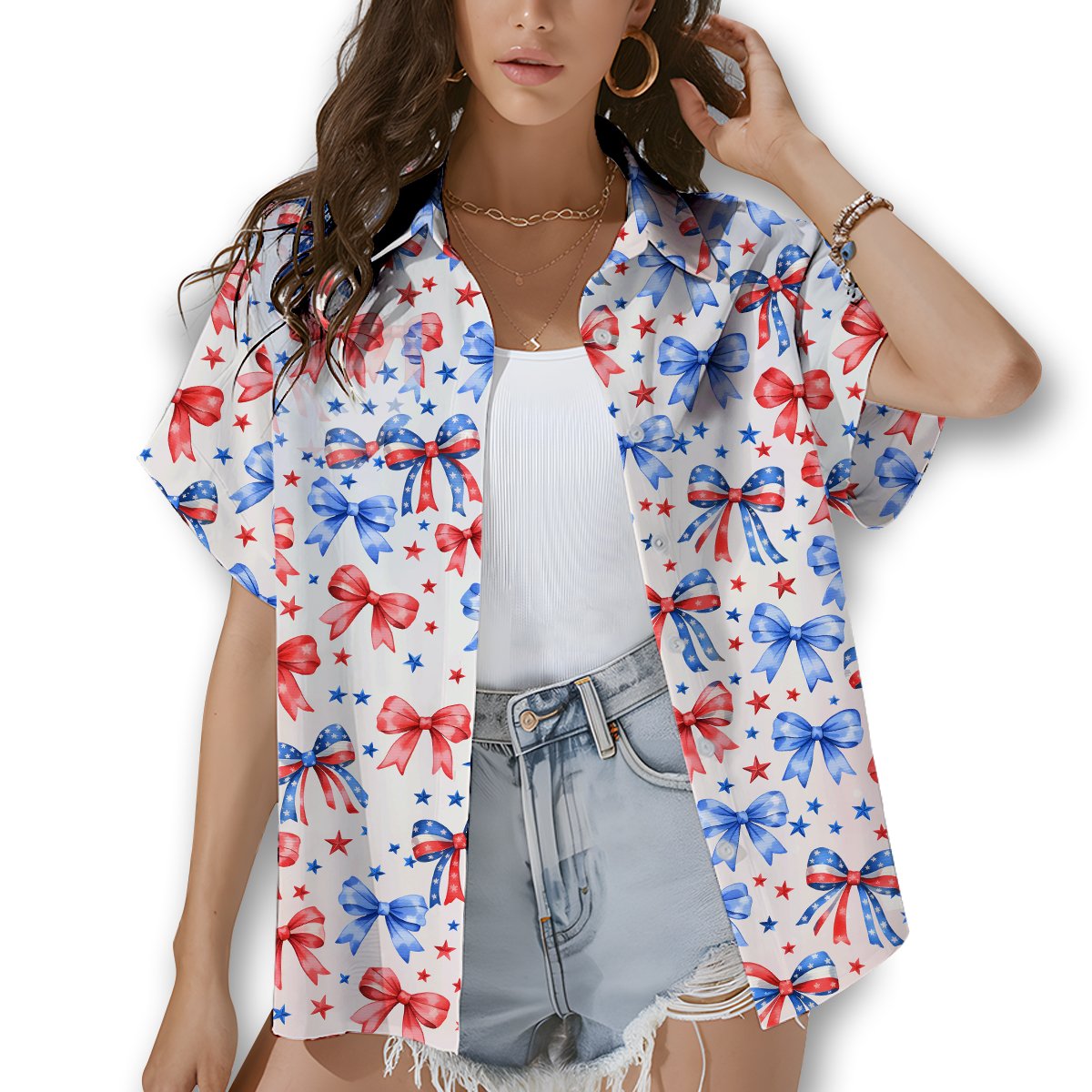Family matching outfit featuring the holiday hawaiian shirt design