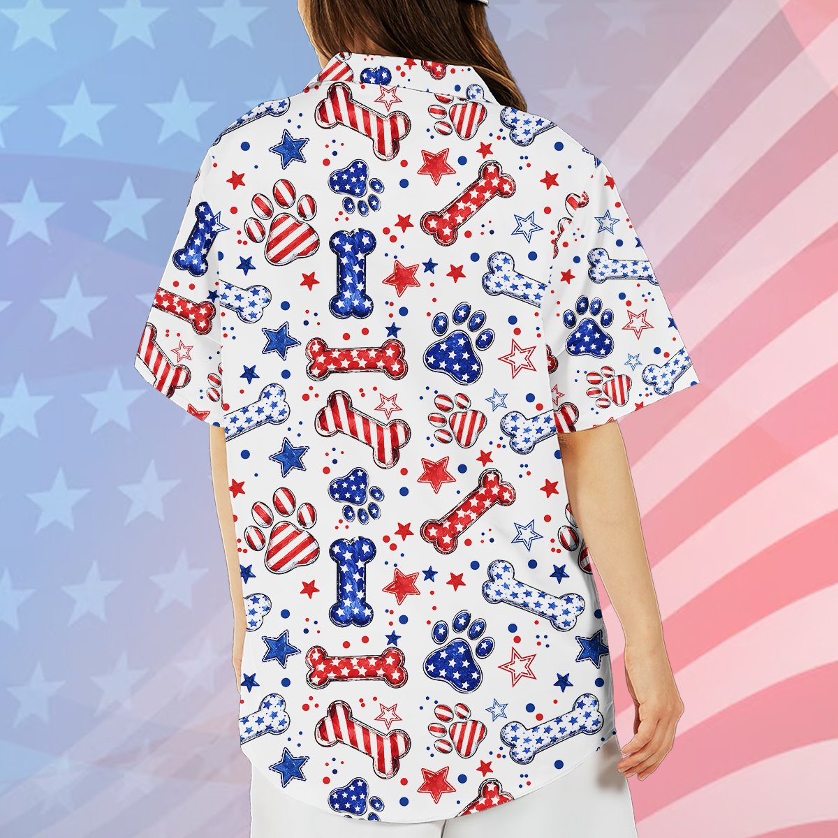 Fourth lifestyle image highlighting the matching family Hawaiian shirts in a festive summer setting
