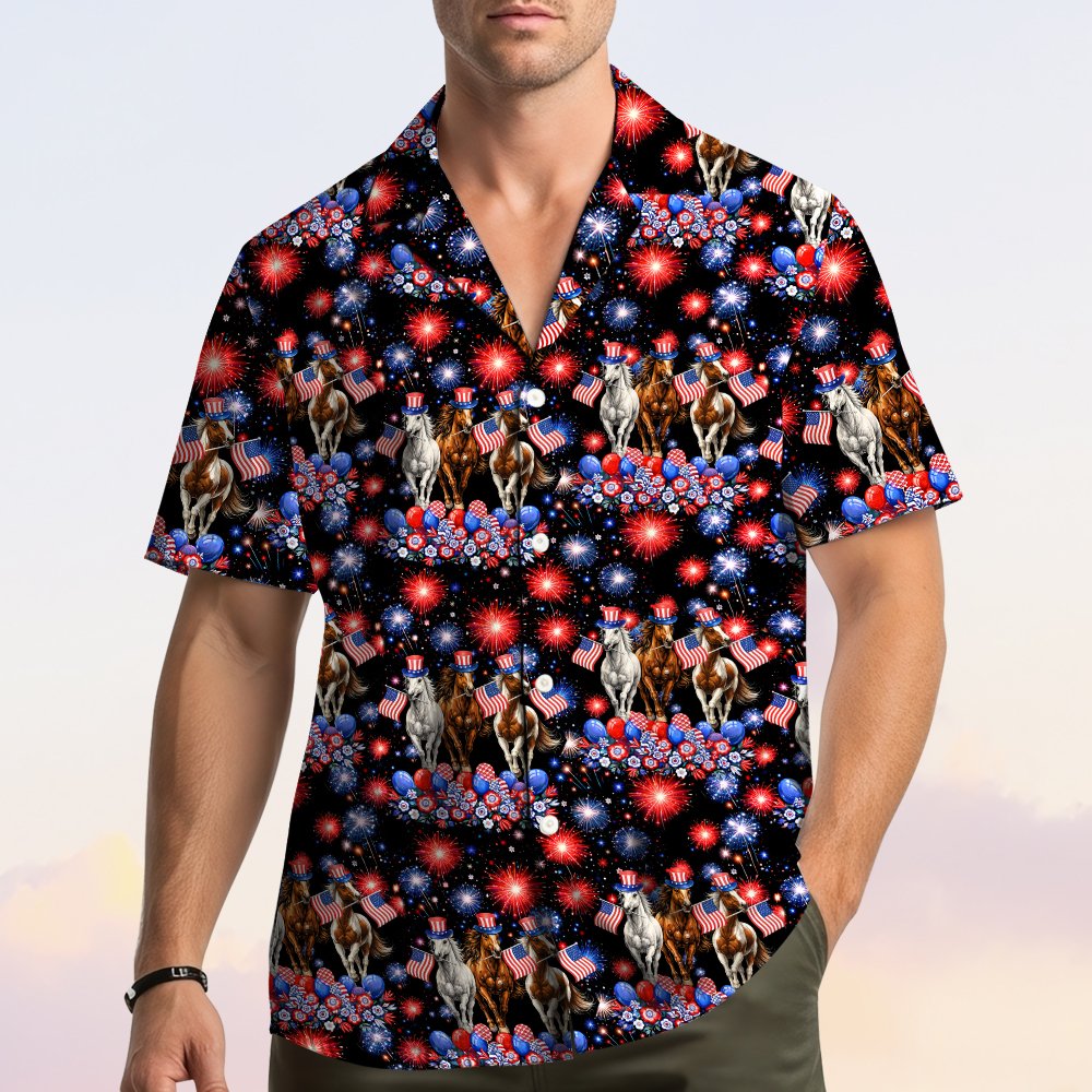 Another lifestyle view of the matching family hawaiian shirt