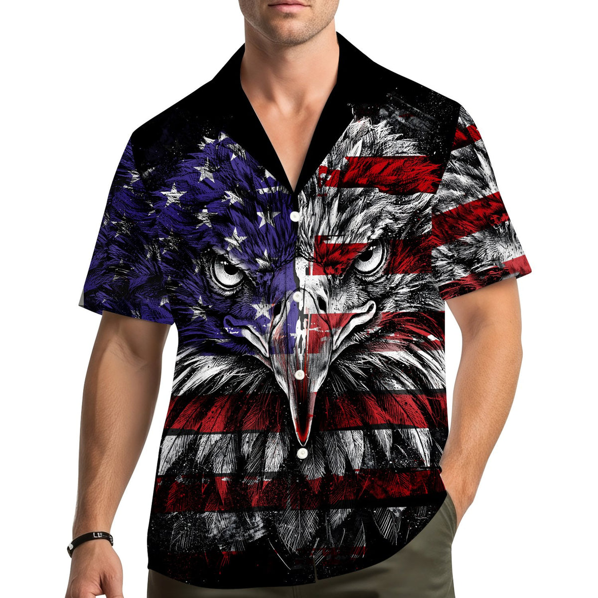Fourth lifestyle view showing the patriotic design