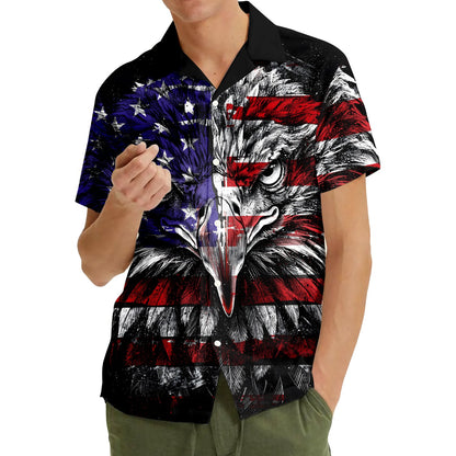 Sixth lifestyle view of the patriotic eagle shirt
