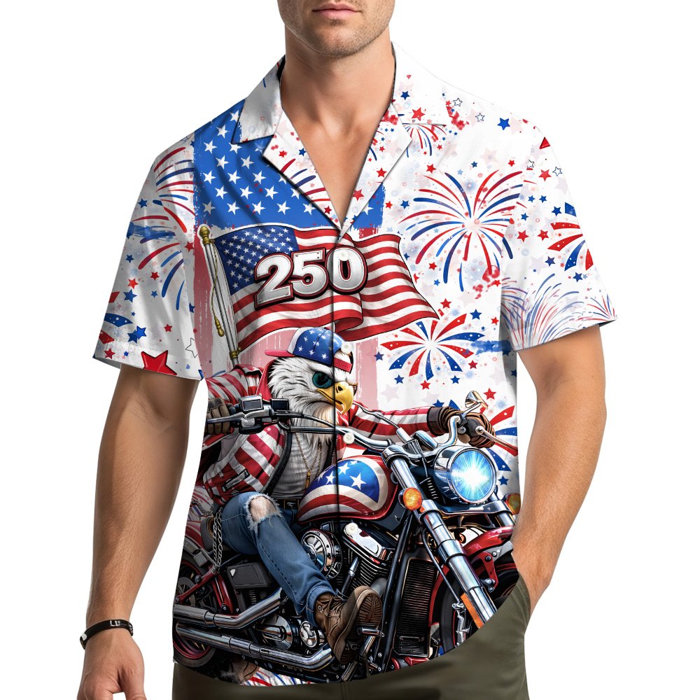 Lifestyle view of someone wearing the matching family hawaiian shirt