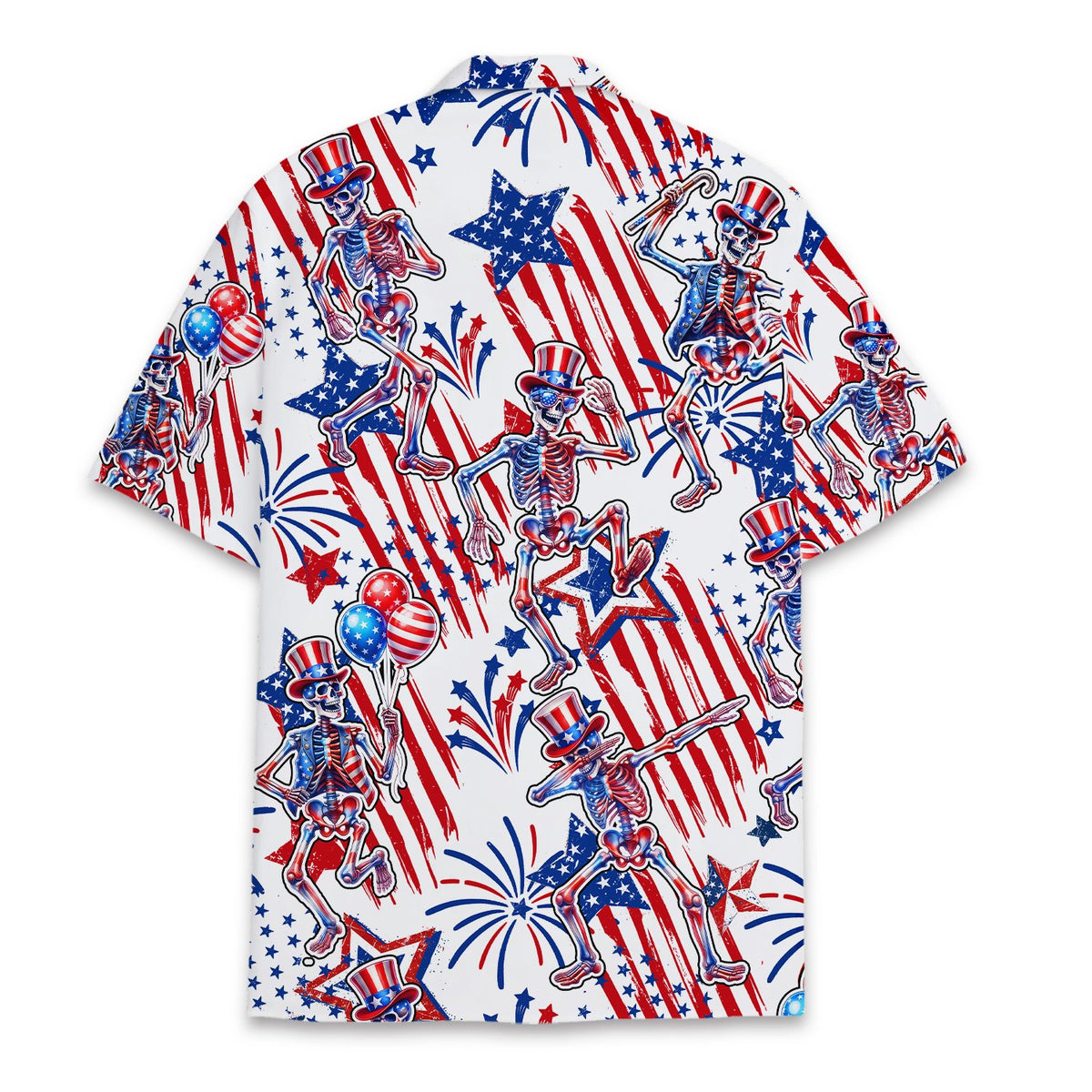 Back view of the matching family hawaiian shirt