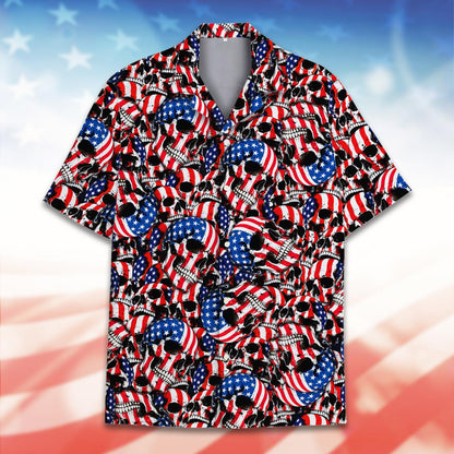 Another front view of the matching family hawaiian shirt