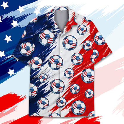 Front view highlighting the patriotic soccer ball pattern