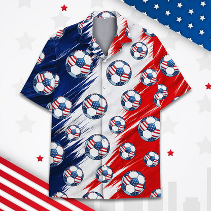 Front view of the fourth of july hawaiian shirt