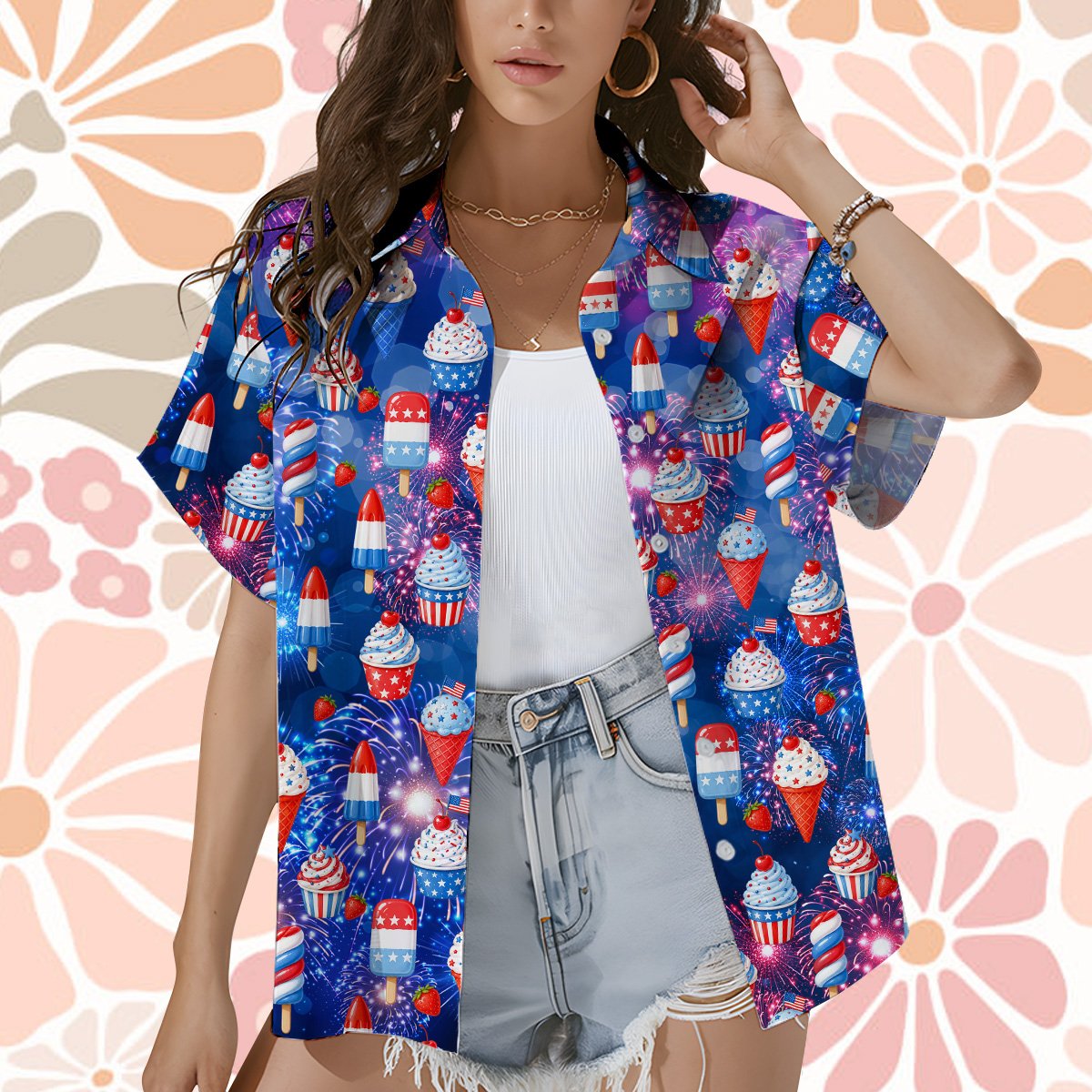 Second lifestyle view featuring the family hawaiian shirt