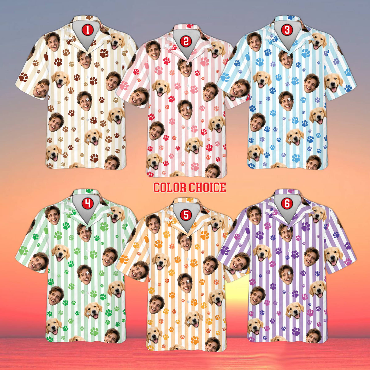 Detailed front view of the custom name and number matching family outfit