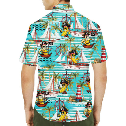 Second lifestyle view featuring the matching family hawaiian shirt