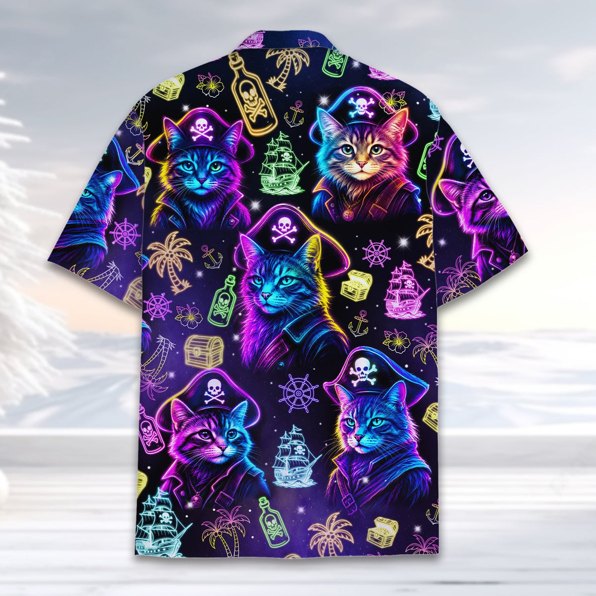 Final view of the matching family hawaiian shirt