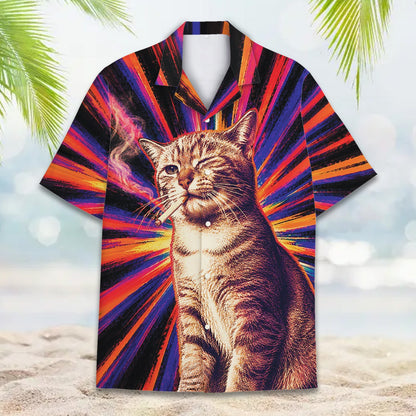 Second lifestyle view showcasing the vibrant colors of the family matching hawaiian shirt