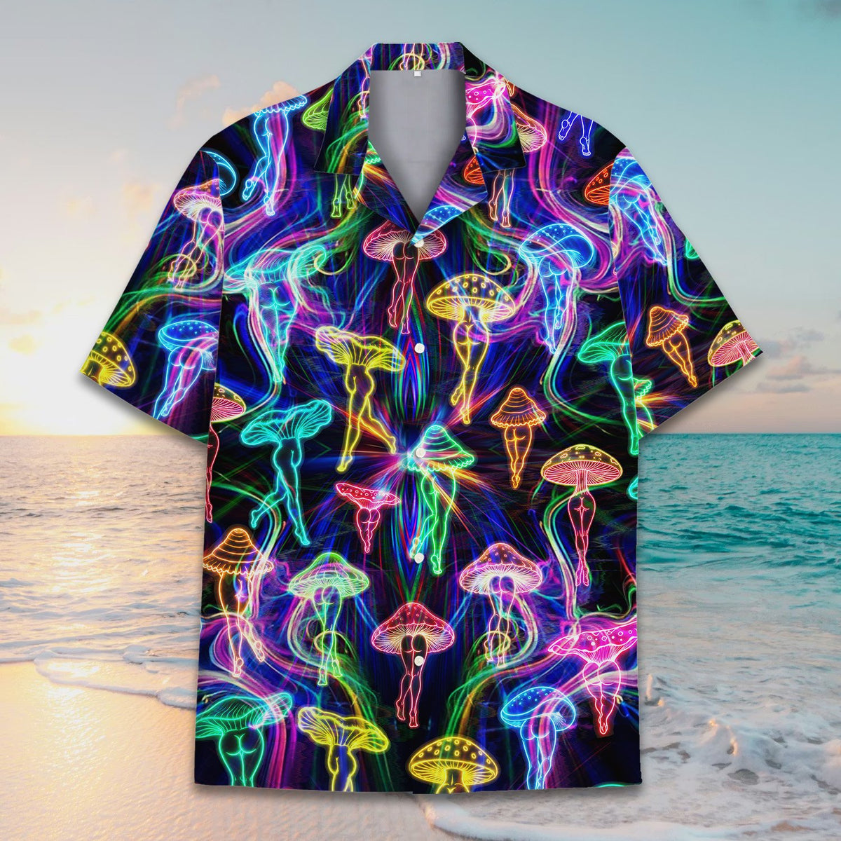 Detailed front view showing the psychedelic swirling smoke pattern