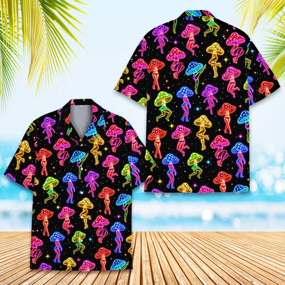 Third lifestyle view showing the retro mushroom design