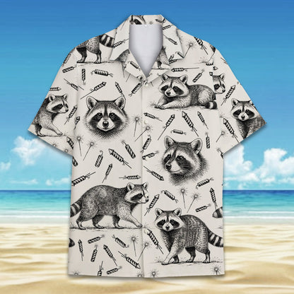 Fourth of july hawaiian shirt front view 5