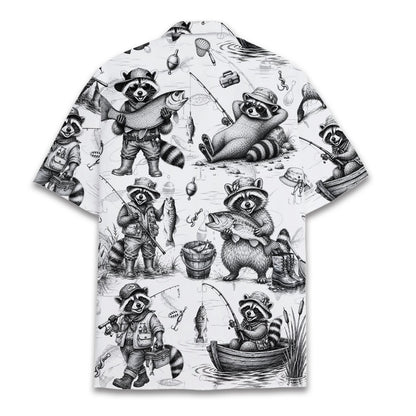 Lifestyle image showing the matching family hawaiian shirts outdoors