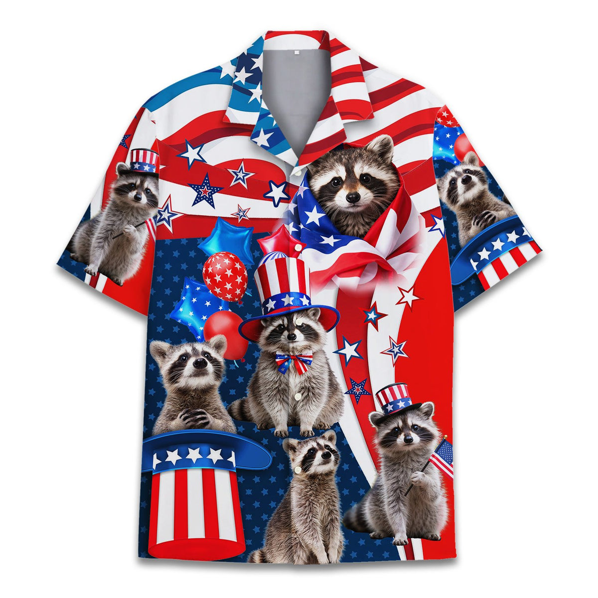 Additional front view showing the red, white, and blue starry pattern