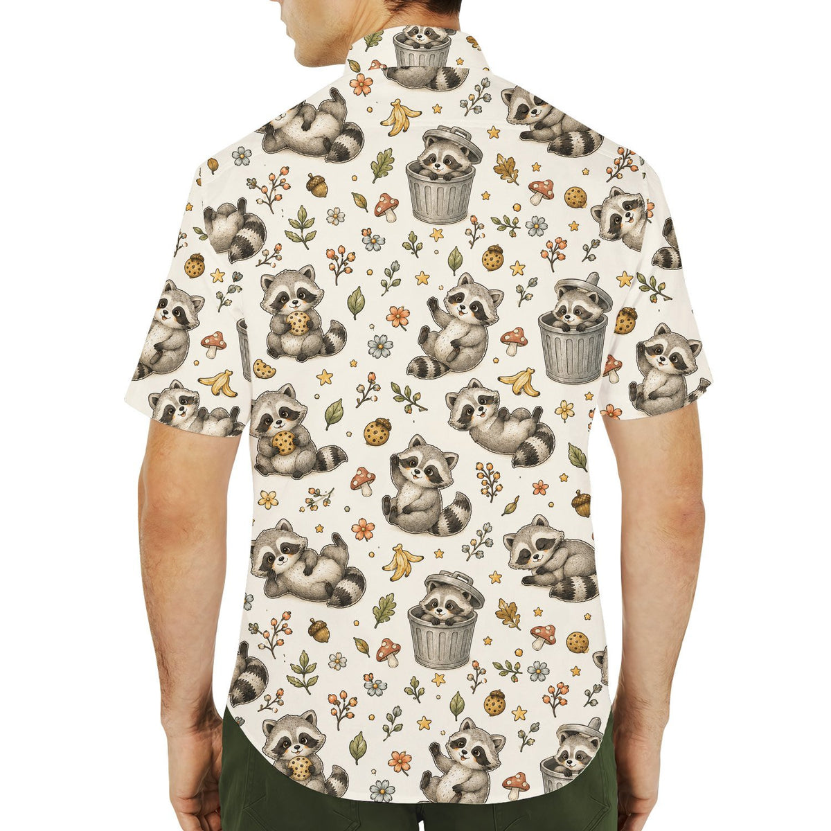 Second lifestyle view of the matching family hawaiian shirts