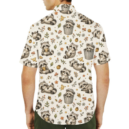 Second lifestyle view of the matching family hawaiian shirts
