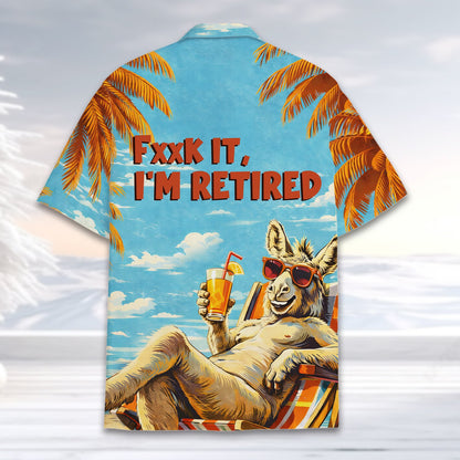 Alternative back view of the retirement hawaiian shirt