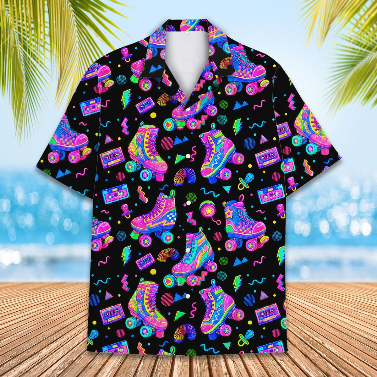 Front detail view 2 of the retro hawaiian shirt