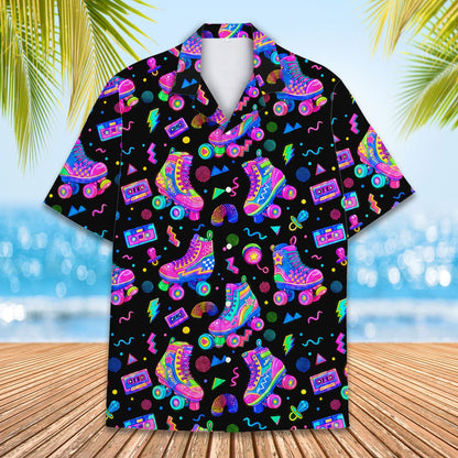 Front detail view 2 of the retro hawaiian shirt