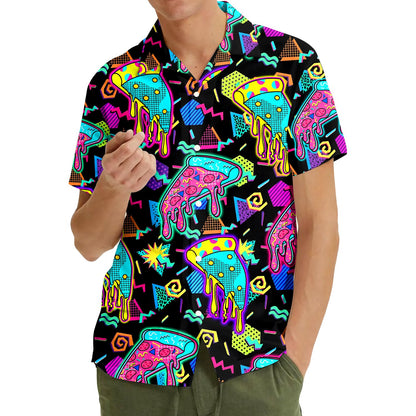 Third lifestyle view showcasing the abstract neon design