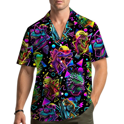 Lifestyle view of the matching family hawaiian shirts