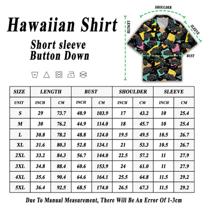 Alternative view of the family matching hawaiian shirt with monster truck design