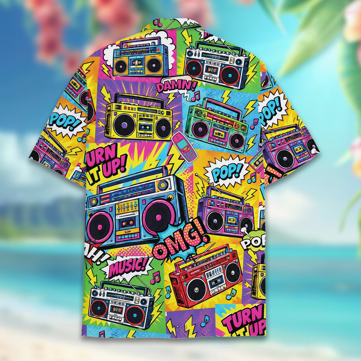 Retro hawaiian shirt back view alternate