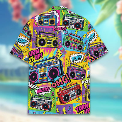 Retro hawaiian shirt back view alternate
