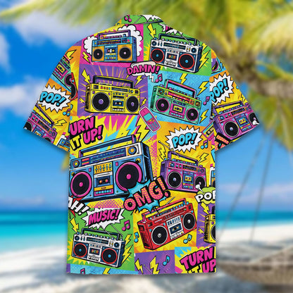 Retro hawaiian shirt back view