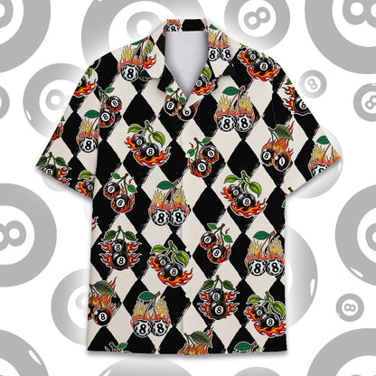 Close up front view of the retro hawaiian shirt
