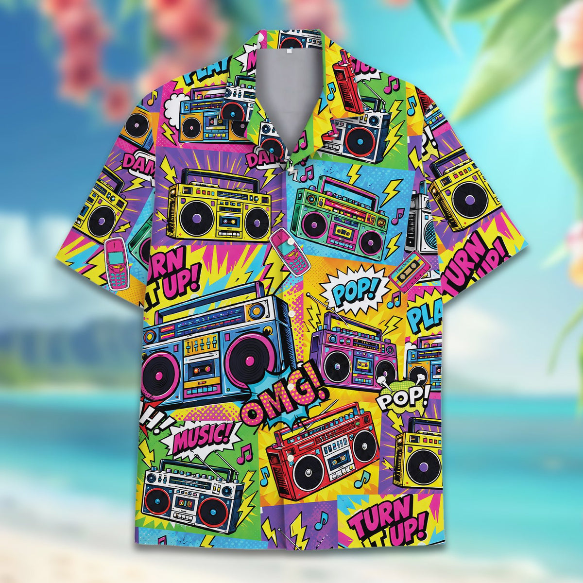 Retro hawaiian shirt front view