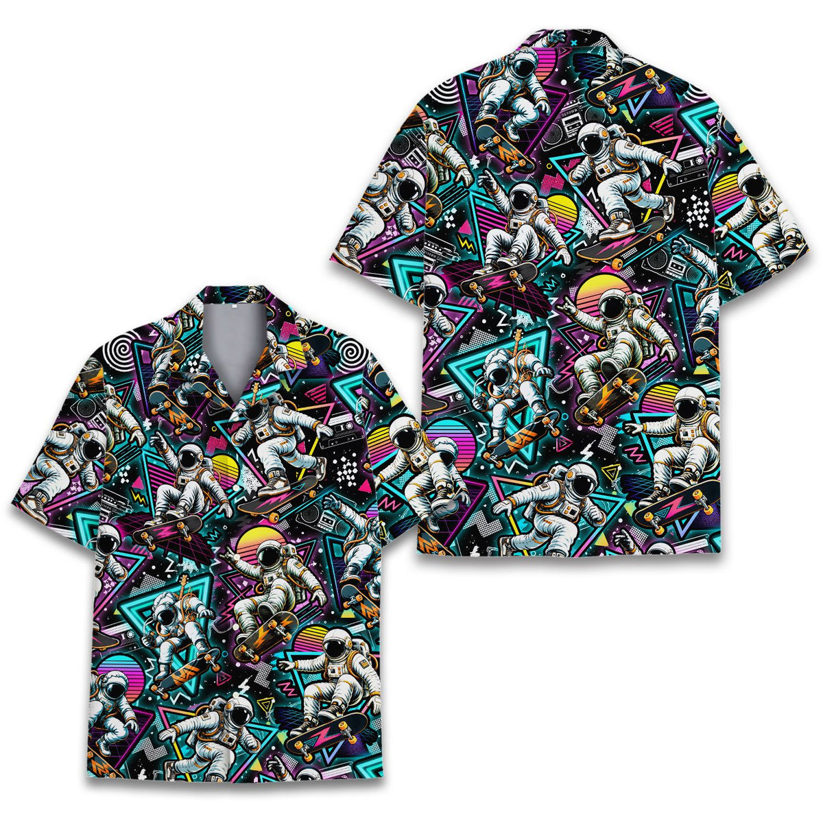 Another lifestyle shot of the matching family hawaiian shirts