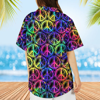 Fourth lifestyle view of the retro hawaiian shirt