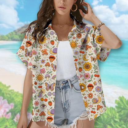 Lifestyle view 5 of family hawaiian shirts being worn