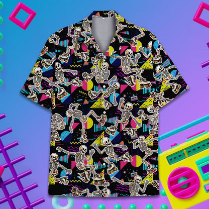 Detail shot showing the front buttons and vibrant retro design